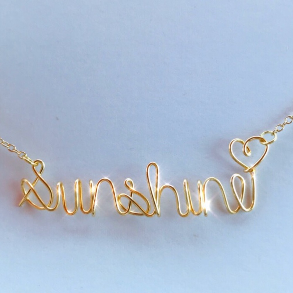 ONE TIME OFFER silver custom wire name Necklace